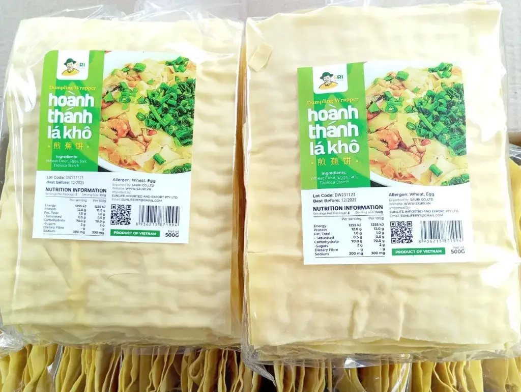 Hoành Thánh Lá Khô 500G /Dumpling Wrappers