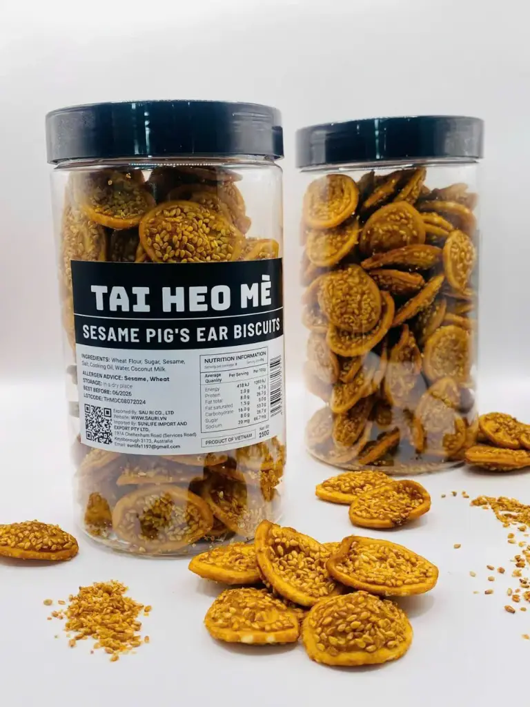 Bánh Tai Heo Mè 250G /Sesame Pig's Ear Cookies