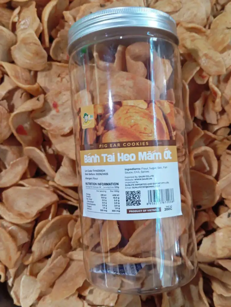 [SL-BTH-MO-H150] Bánh Tai Heo Mắm Ớt Hủ 150G /Pig's Ear Cookies with Chilli Sauce