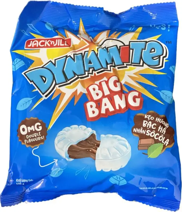 Kẹo Dynamite Big Bang Nhân Socola 96G /Mint Candy With Choco Flavor