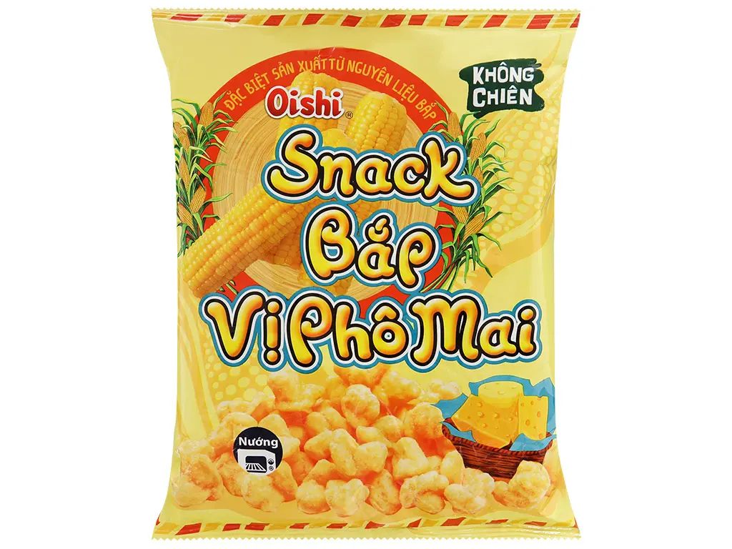 Snack Oishi Bắp Phô Mai 68G /Cheese Corn Chip