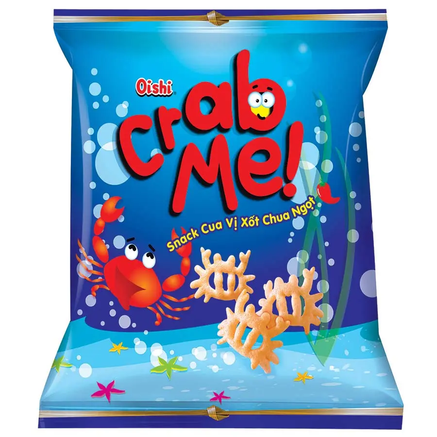 Snack Oishi Cua Xốt Chua Ngọt 68G /Sweet & Sour Crab Chip