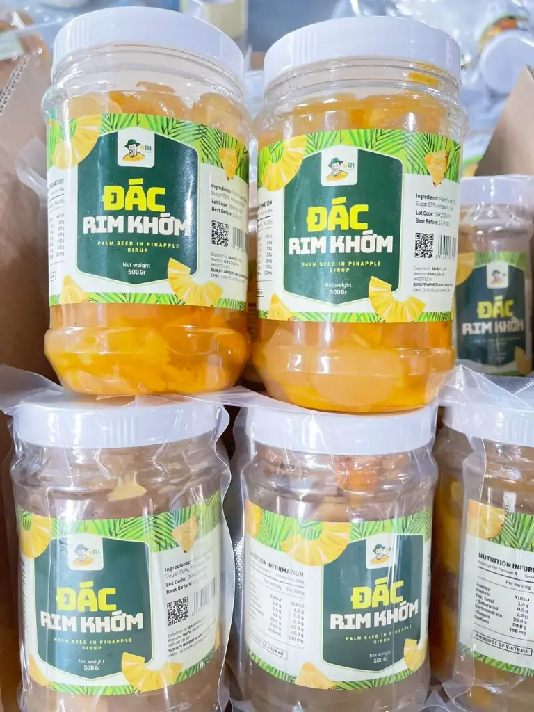 Hạt Đác Rim Khớm 500G /Palm Seed With Pinapple Syrup