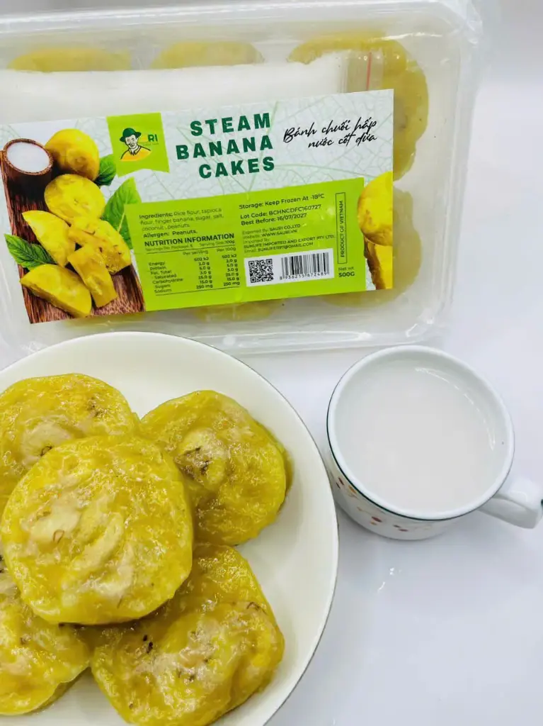 Bánh Chuối Hấp Nước Cốt Dừa 500G /Steamed Banana Cake