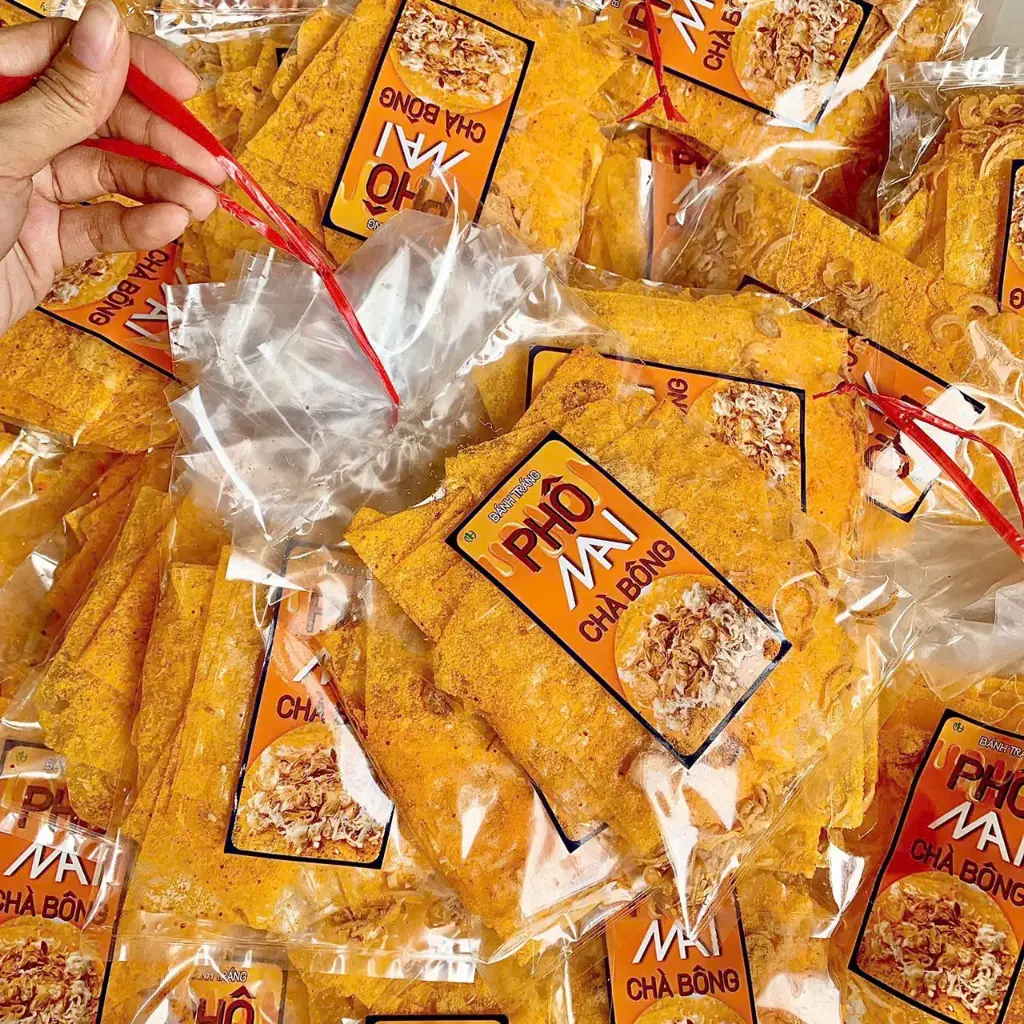 Bánh Tráng Phô Mai Chà Bông 100G /Cheese Rice Paper With Pork Floss