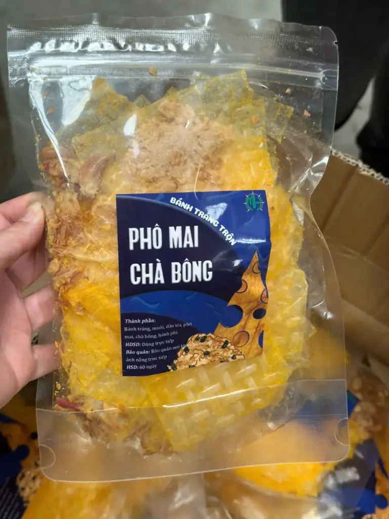 Bánh Tráng Phô Mai Chà Bông 100G /Cheese Rice Paper With Pork Floss