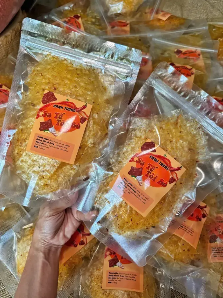 Bánh Tráng Sate Tỏi Bò 100g /Spicy Beef Rice Paper