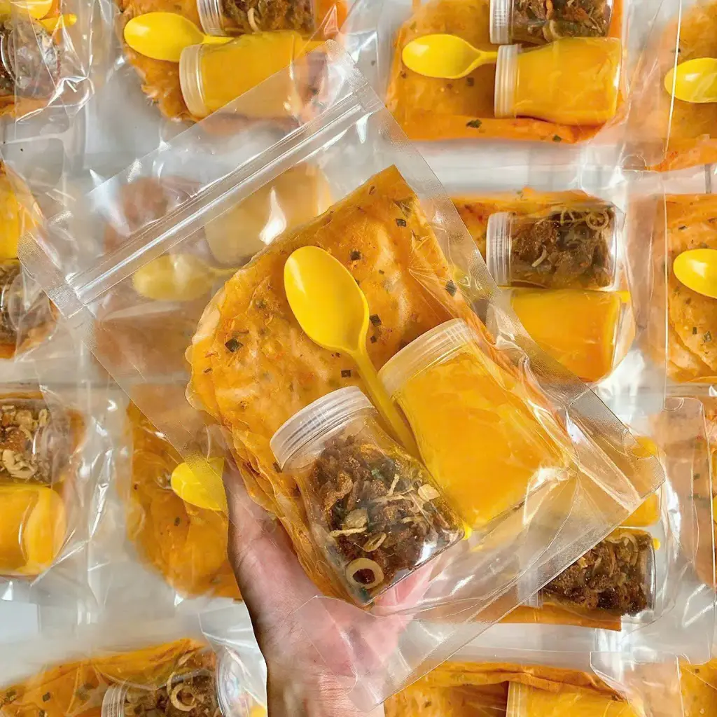 Bánh Tráng Sốt Trứng Muối Bò Hành Phi 240G /Savory Rice Paper