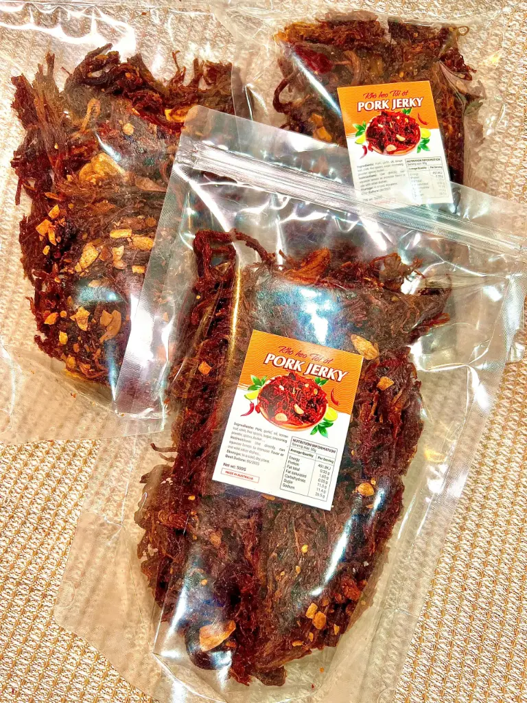 Khô Heo Tỏi Chay 200G /Snack