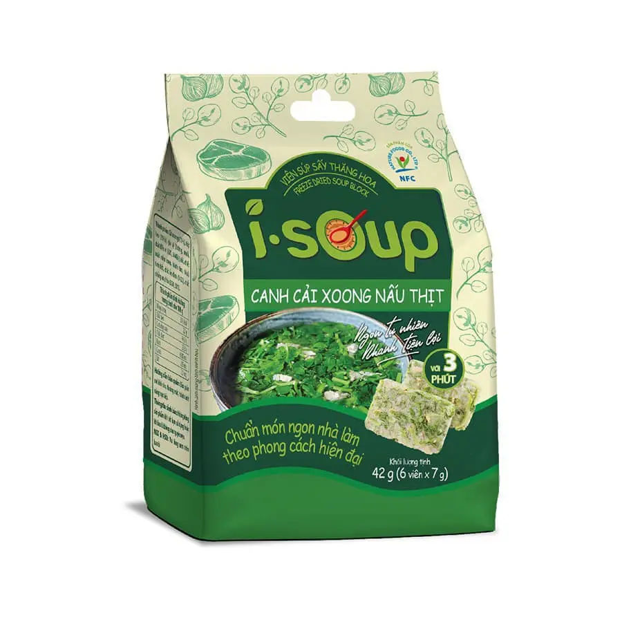 Viên Canh Cải Xoong Nấu Thịt I-Soup 42G /Watercress Soup With Pork