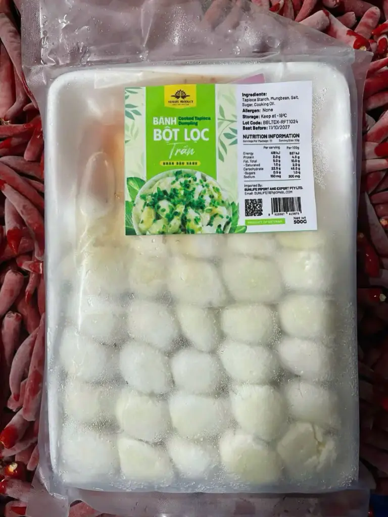 Bánh Bột Lọc Trần (Đậu Xanh) 500G /Frozen Cooked Tapioca Dumpling
