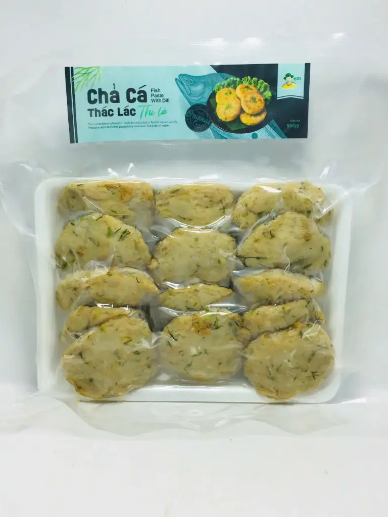 Chả Cá Thác Lác Tròn Thì Là 500G /Feather Fish Paste With Dill