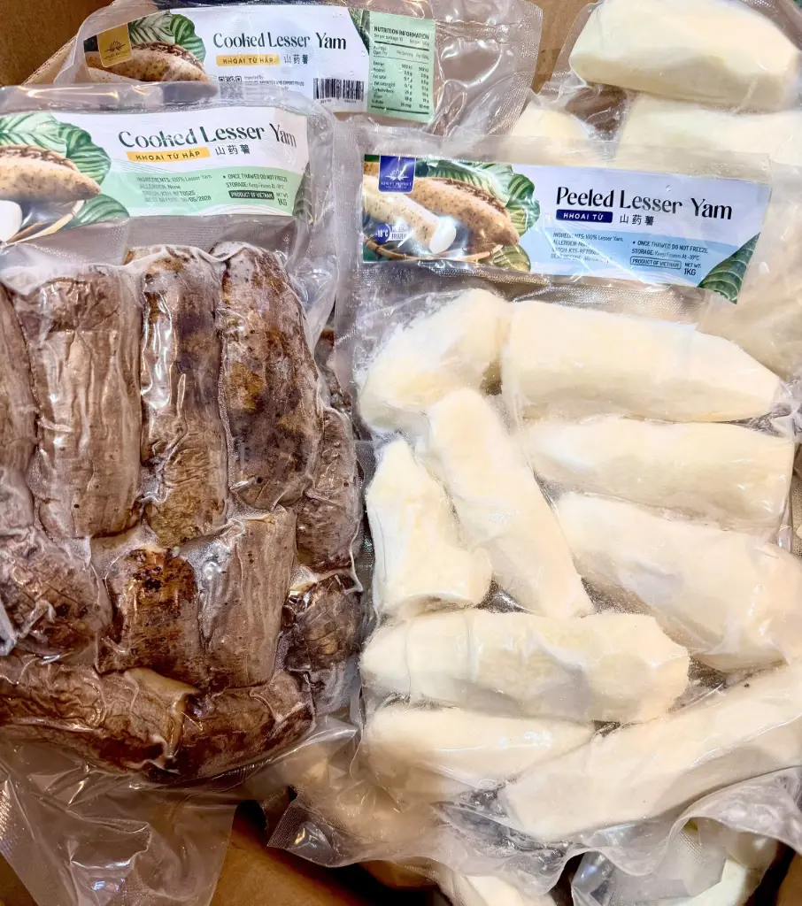 Khoai Từ Gọt Vỏ 1Kg /Frozen Peeled Lesser Yam 