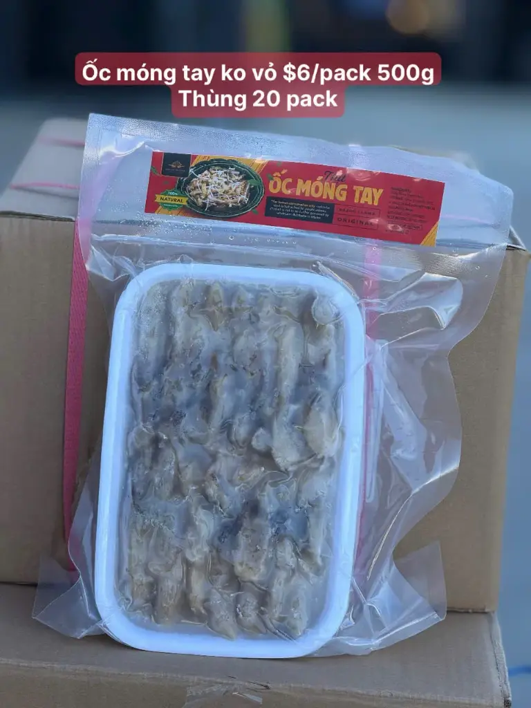 Thịt Ốc Móng Tay 400g /Frozen Razor Clams Without Shell