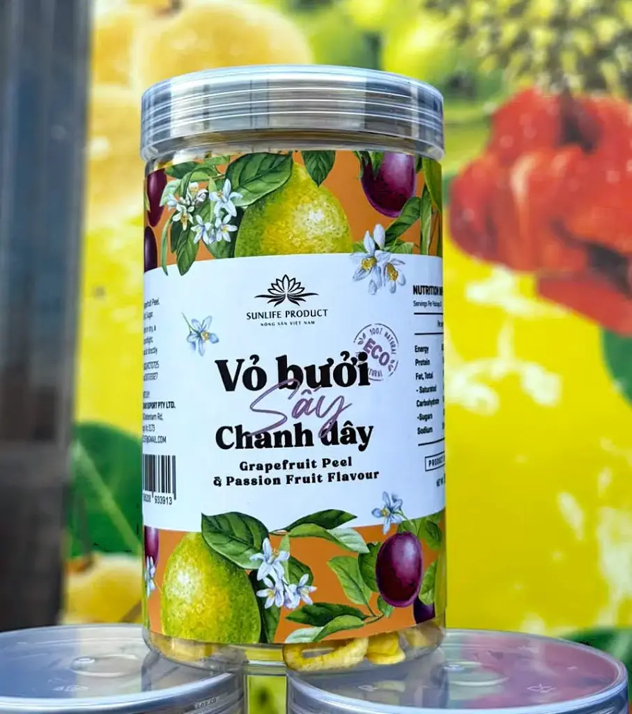 Vỏ Bưởi Sấy Chanh Dây 250G /Grapefruit Peel & Passion Fruit Flavor