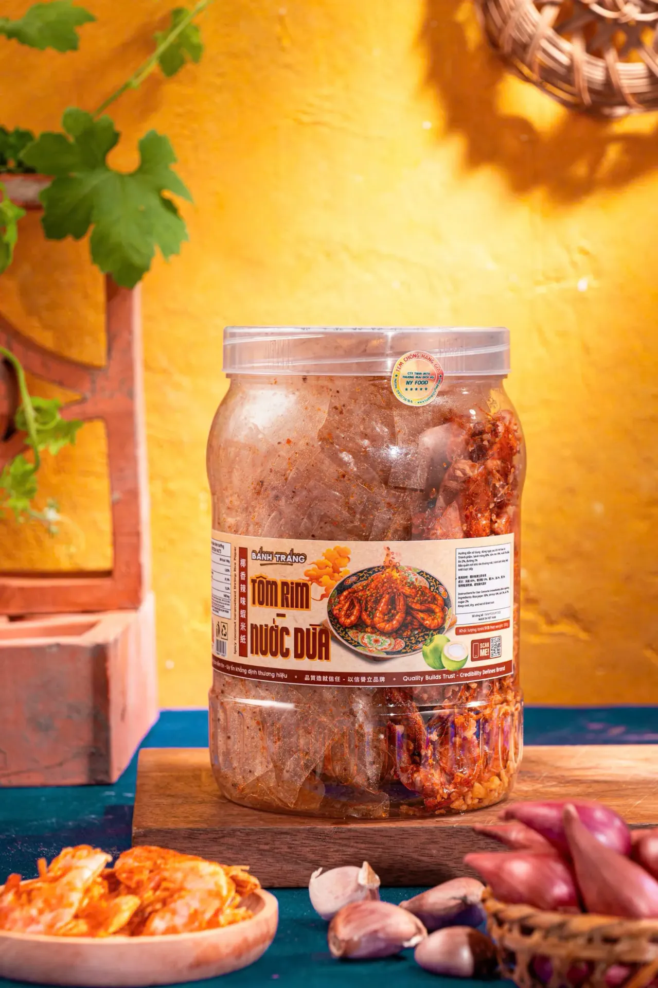 Bánh Tráng Tôm Rim Nước Dừa 300G /