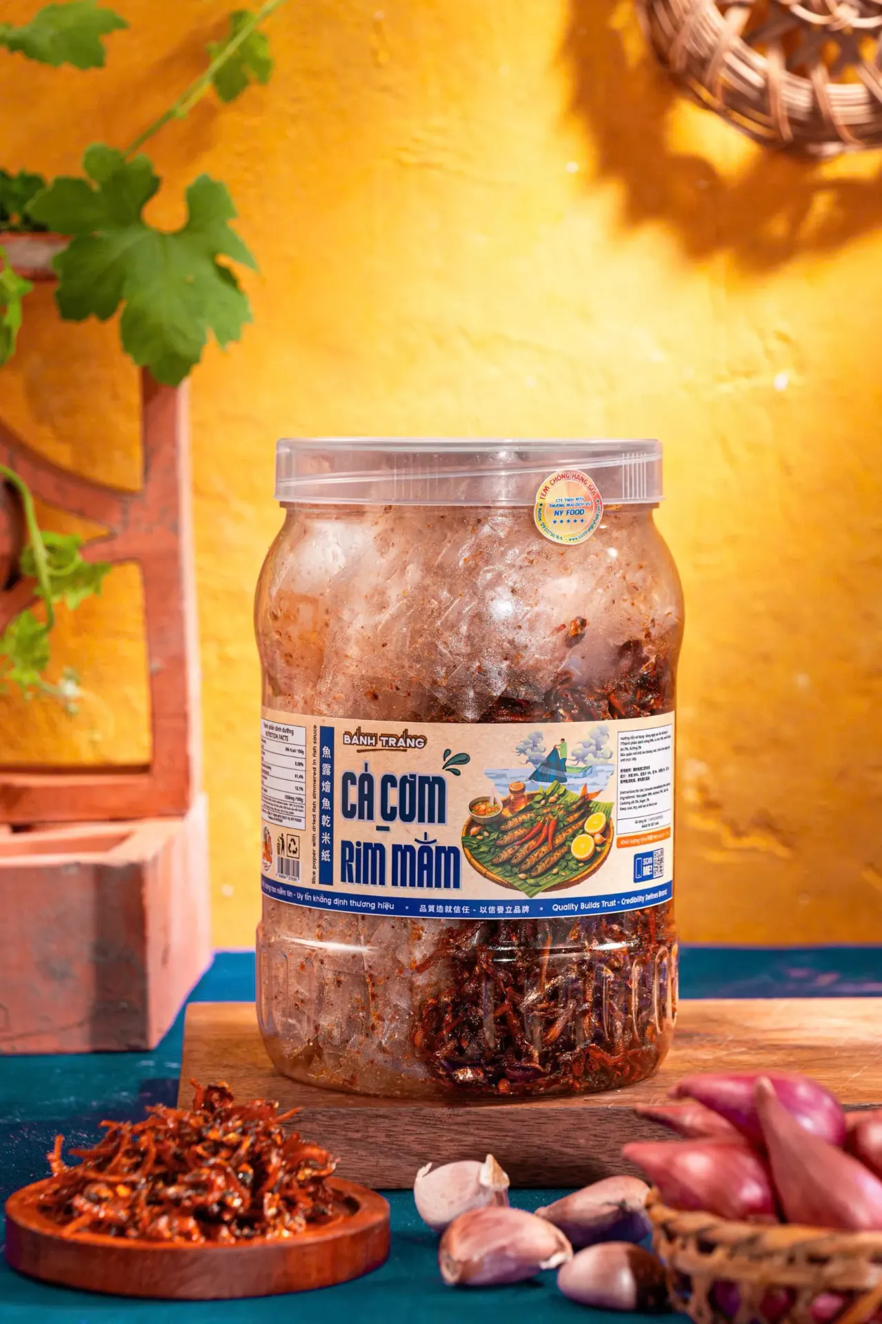 Bánh Tráng Cá Cơm Rim Mắm 300G /