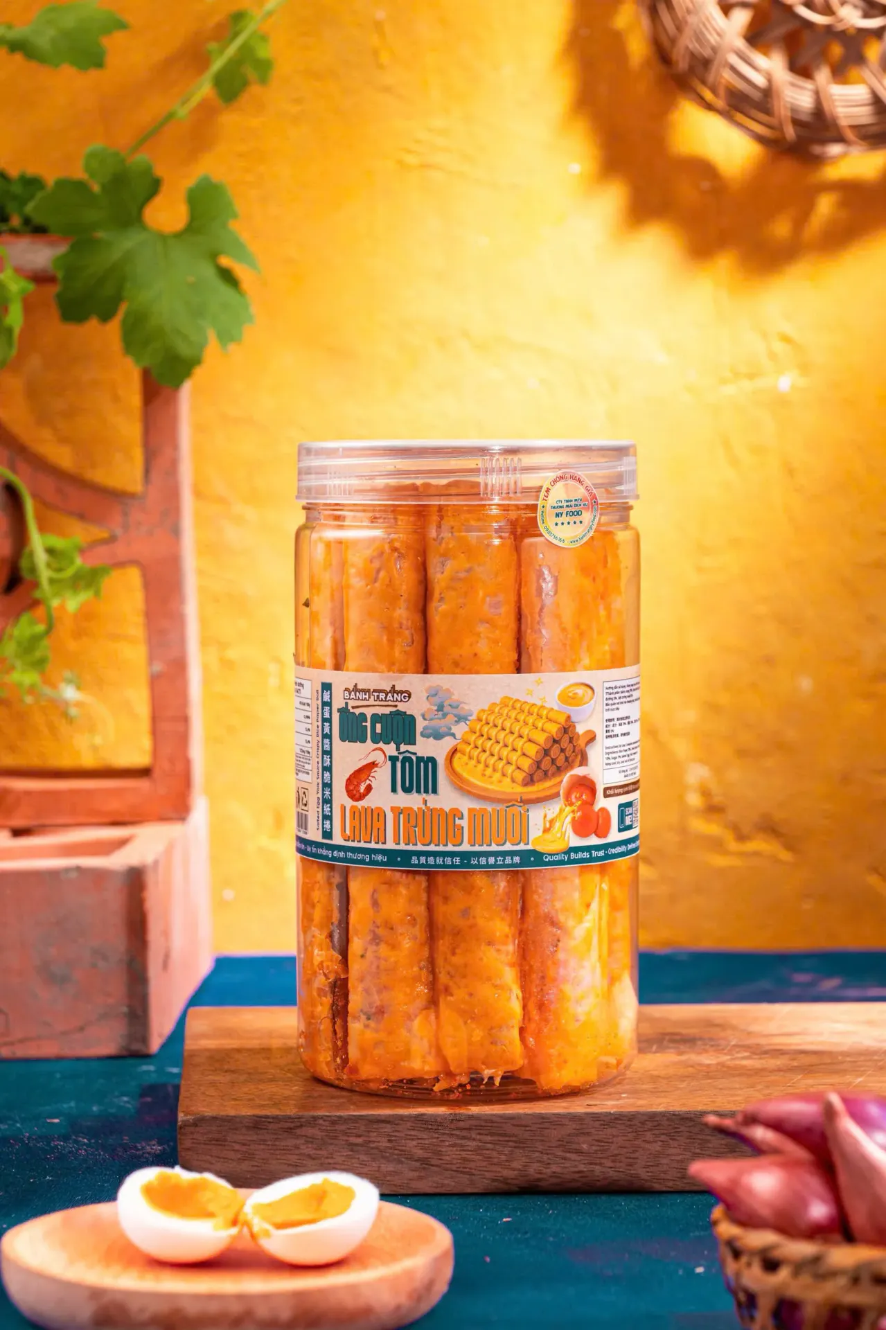 Bánh Tráng Ống Tôm Phủ Sốt Lava 150G /