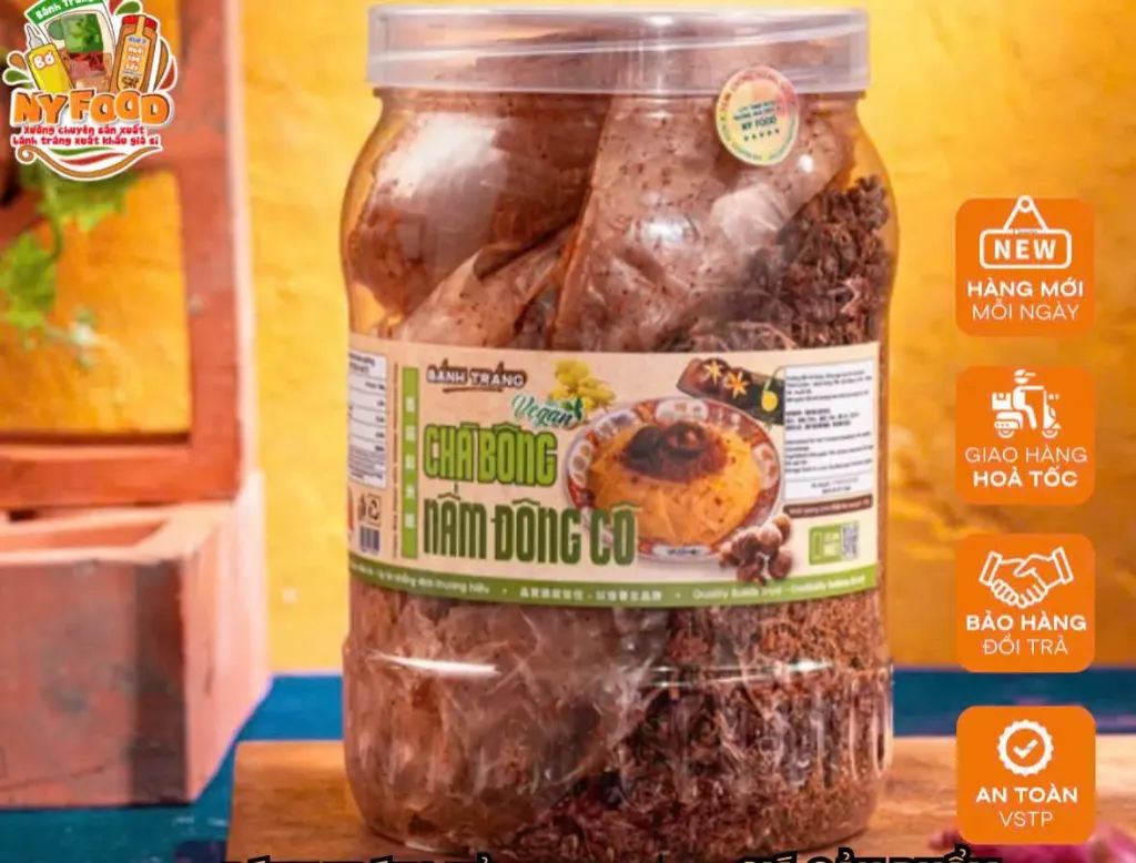 Bánh Tráng Chà Bông Nấm Đông Cô 300G / 