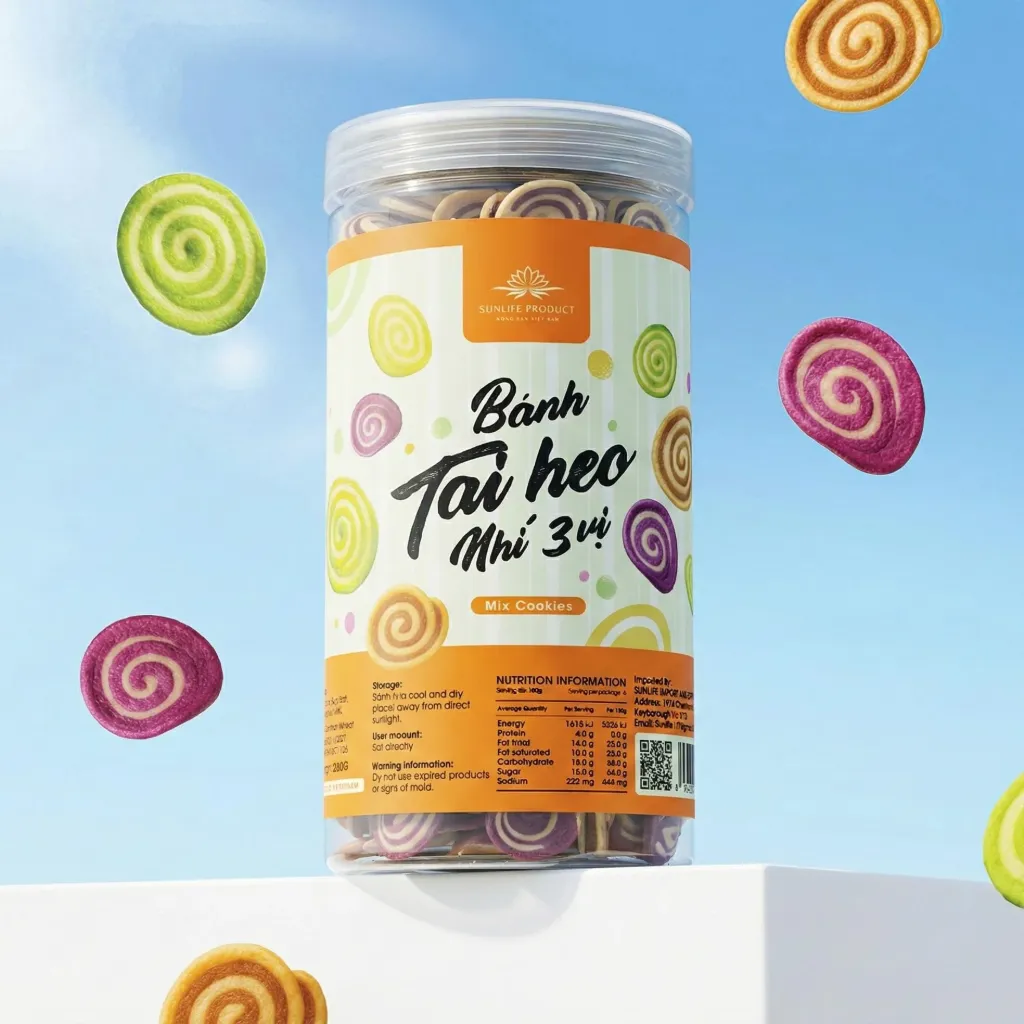 [SL-BTH3V-280] Bánh Tai Heo Nhí 3 Vị 280G /Mixed Cookies