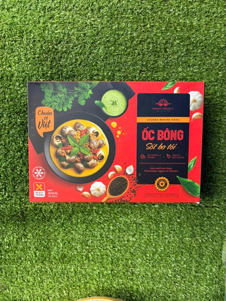 Ốc Bông Sốt Bơ Tỏi 400G /Cooked Marine Snail 