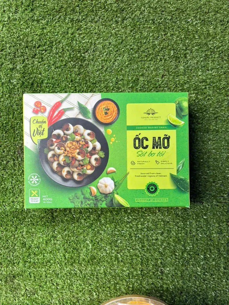 [SL-OMSBT-400] Ốc Mỡ Sốt Bơ Tỏi 400G /Cooked Marine Snail