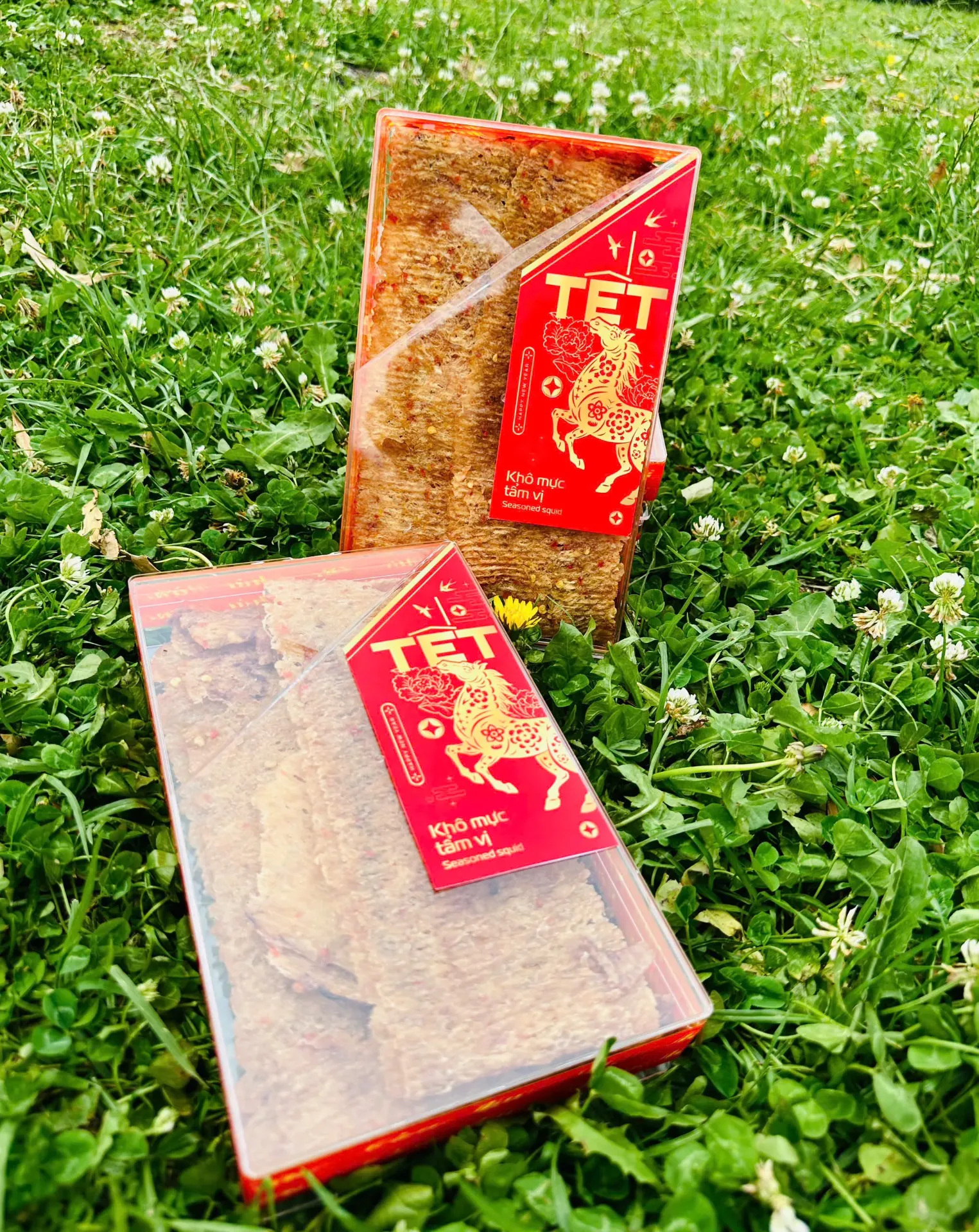 Set Hộp Tết Khô Mực Tẩm Vị 160g /Vegan Dried Squid Gift Set