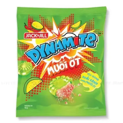 [DNM-XXMO-96] Kẹo Dynamite Big Bang Xoài Xanh Muối Ớt 96G /Mint Candy With Chilli Salt Mango Flavor