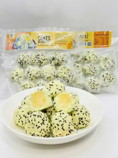 [SL-BR-LDSR-500] Bánh Rán Lá Dứa Sầu Riêng 500G /Sesame Ball Cakes With Durian