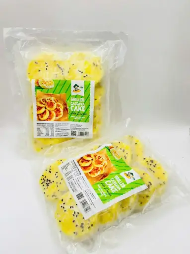 [SL-BS-CDSR-500] Bánh Sắn Cốt Dừa Sầu Riêng 500G /Grilled Casava Cake With Durian