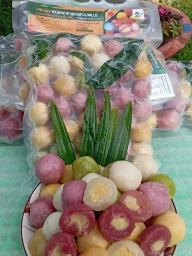 [SL-KMV-DXSR-500] Khoai Mì Viên Đậu Xanh Sầu Riêng 500G /Cassava Balls With Mung Bean & Durian