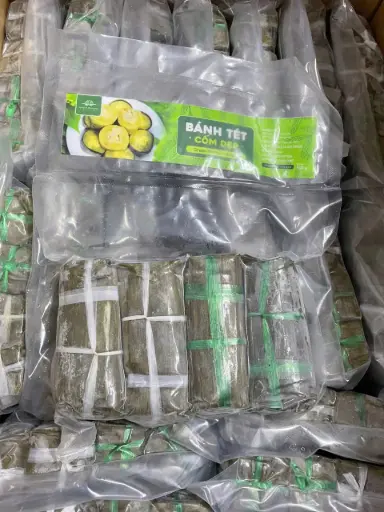 [SL-BTCD-500] Bánh Tét Cốm Dẹp 500G /Green Sticky Rice Cake