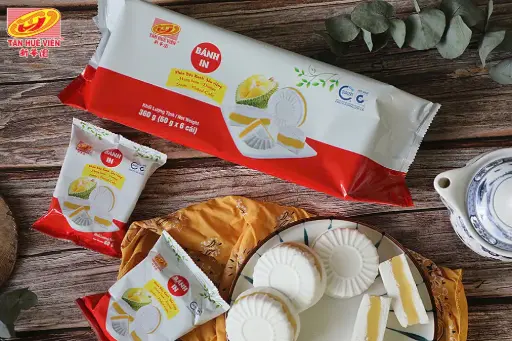 [SL-IN-DXSR-360] Bánh In Đậu Xanh Sầu Riêng 360G /Mung Bean Durian Snowflake Cake