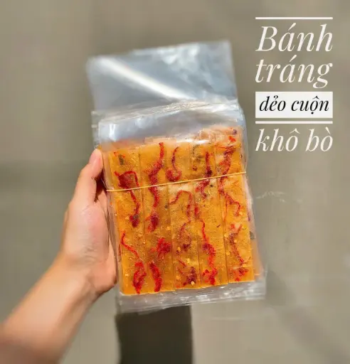 [SL-BTD-CKB-350] Bánh Tráng Dẻo Cuộn Khô Bò 350G /Soft Rice Paper With Beef Jerky