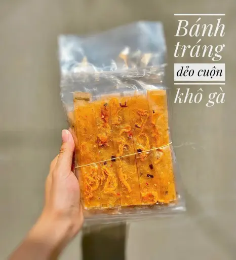 [SL-BTD-CKG-350] Bánh Tráng Dẻo Cuộn Khô Gà 350G /Soft Rice Paper With Chicken Jerky