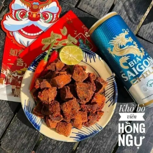 [SL-KHO-BV-200] Khô Bò Viên Chay 200G /Vegan Beef Jerky Cubes