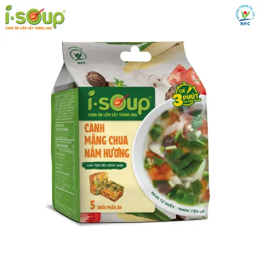[IS-MCNH-50] Viên Canh Măng Chua Nấm Hương I-Soup 50G /Sour Bamboo Shoot & Shiitake Mushroom Soup