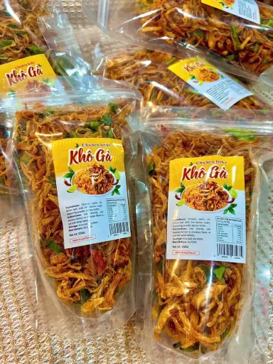 [SL-KHO-GLC-250] Khô Gà Lá Chanh Chay 250G /Vegan Lemon Leaves Chicken Jerky