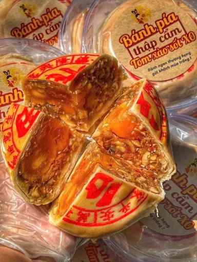 [SL-PIA-TCTXO] Bánh Pía Thập Cẩm Tôm Xào Sốt XO 8 Trứng 580G /Pia Cake